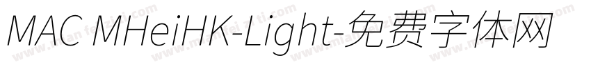 MAC MHeiHK-Light字体转换
